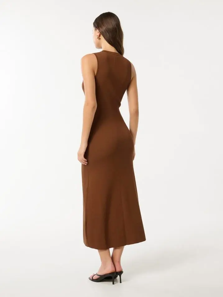 Button Front Knit Dress