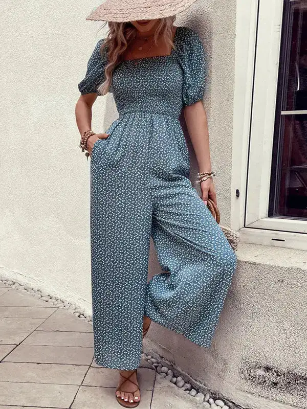 Tailored Everyday Printed Soft Jumpsuit