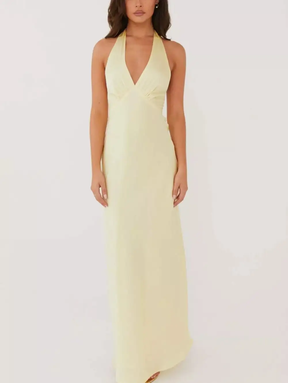 Structured Shape Sleeveless Maxi Dress