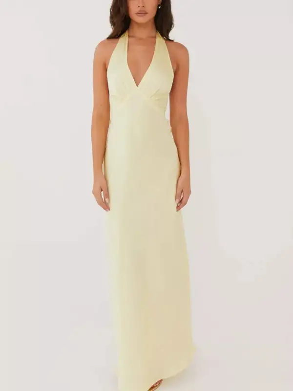 Structured Shape Sleeveless Maxi Dress