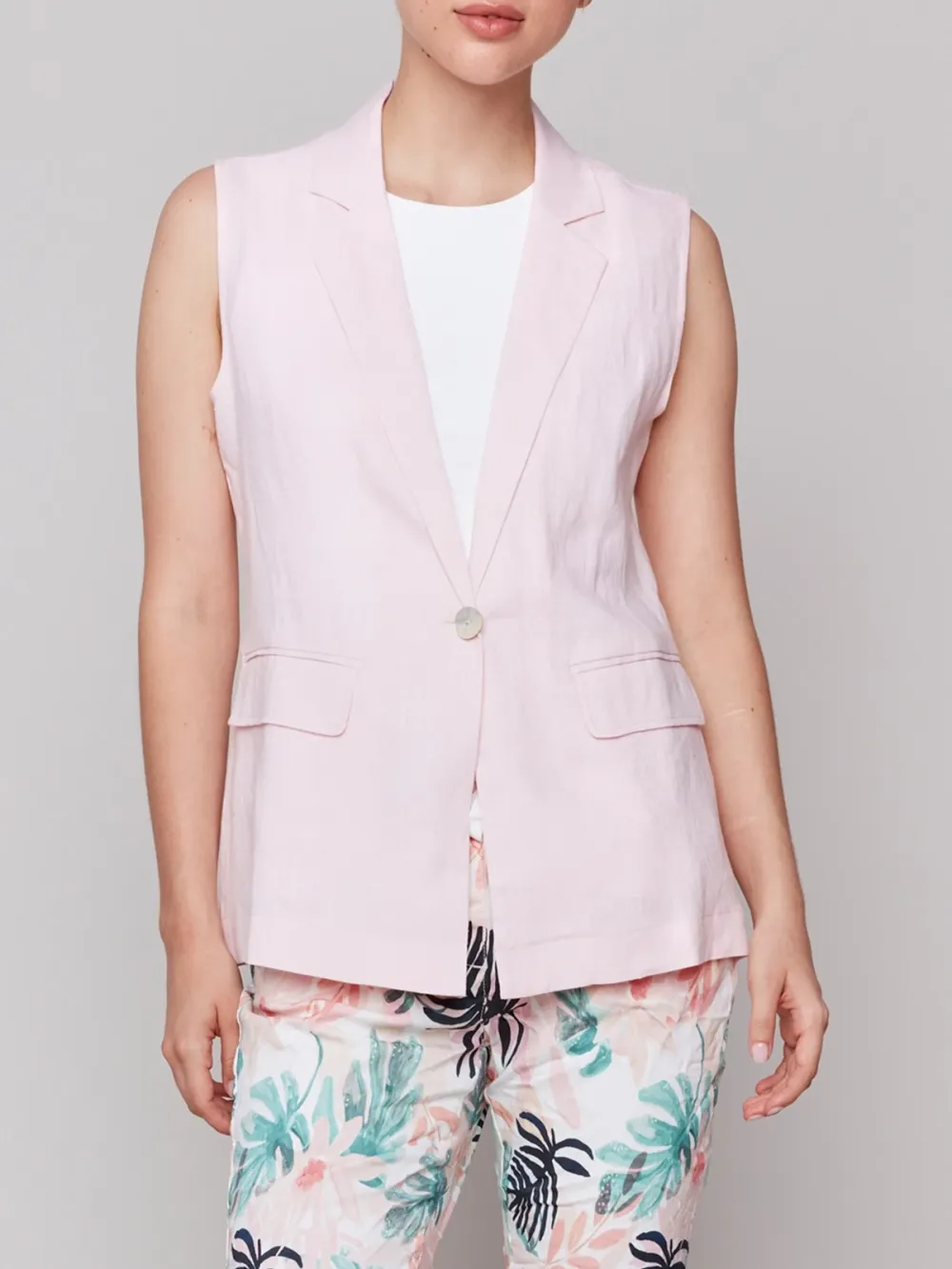 Solid Color Minimalist Blend Breathable Sleeveless Vest