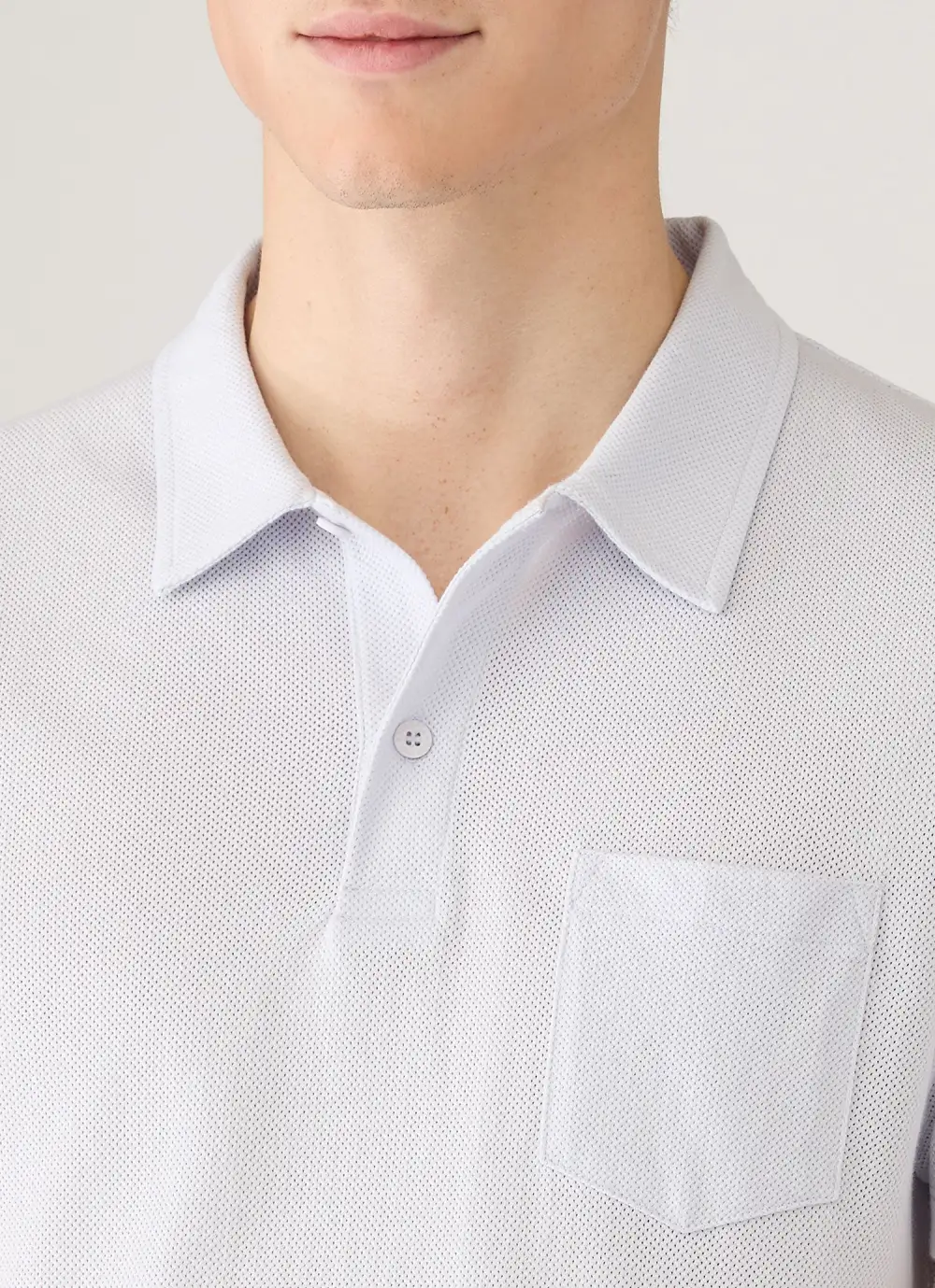 Essential Everyday Slim Fit Mesh Cotton Short Sleeve Polo Shirt