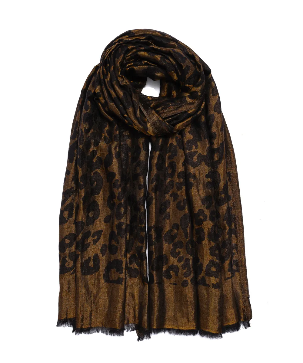 Black Leopard Print Casual Style Wrap