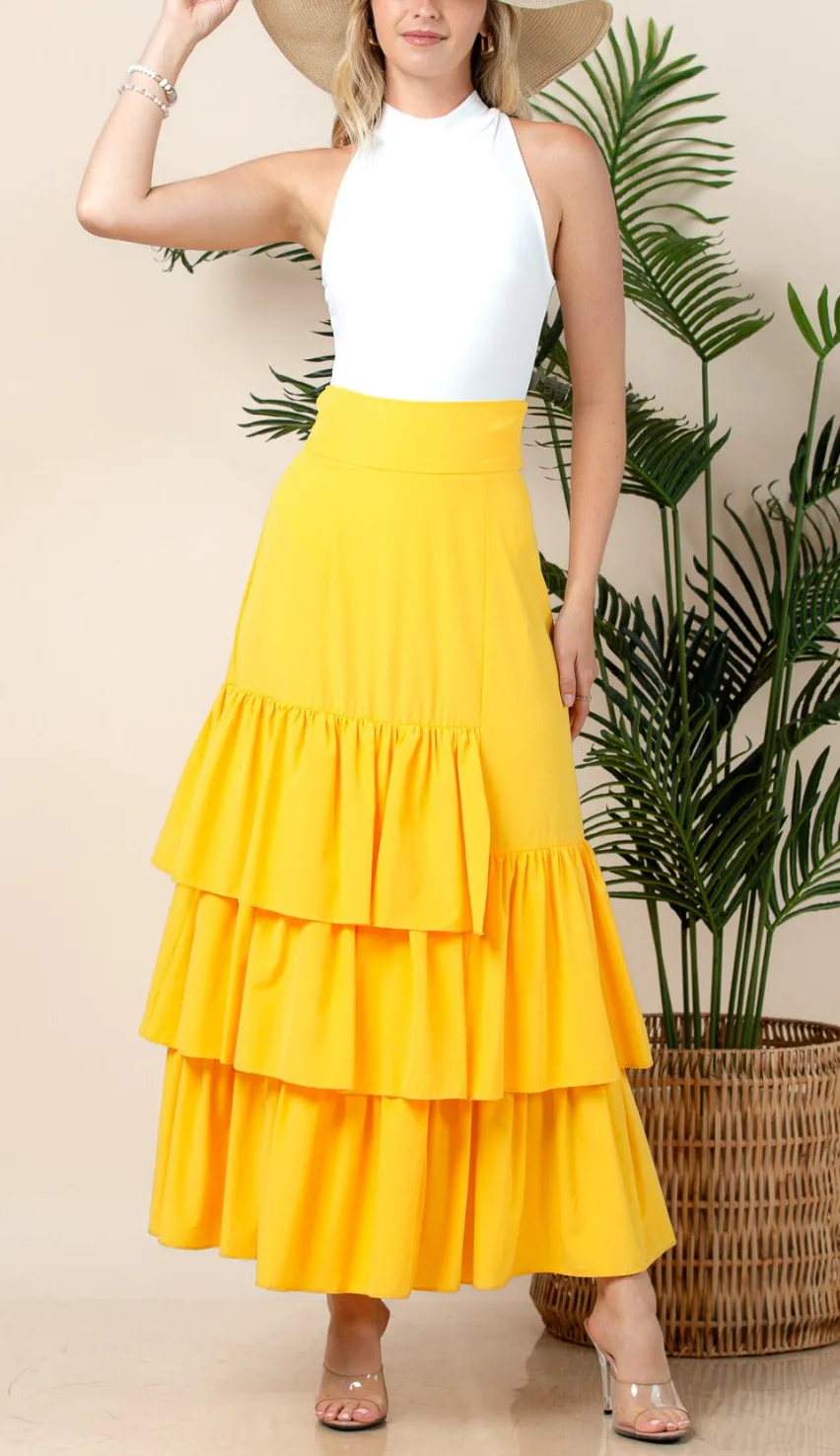 Modern Refined Everyday Ruffled Skirt