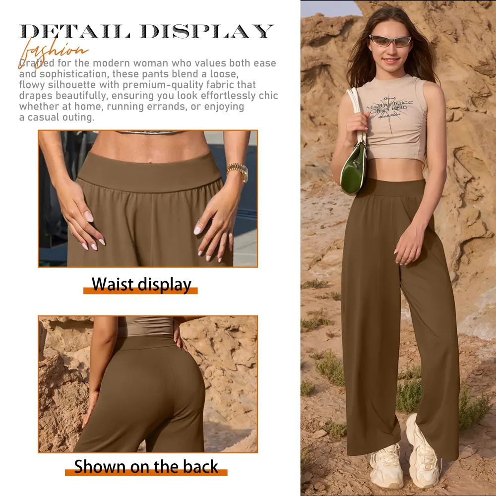 Women's High Waist Wide Leg Casual Pants