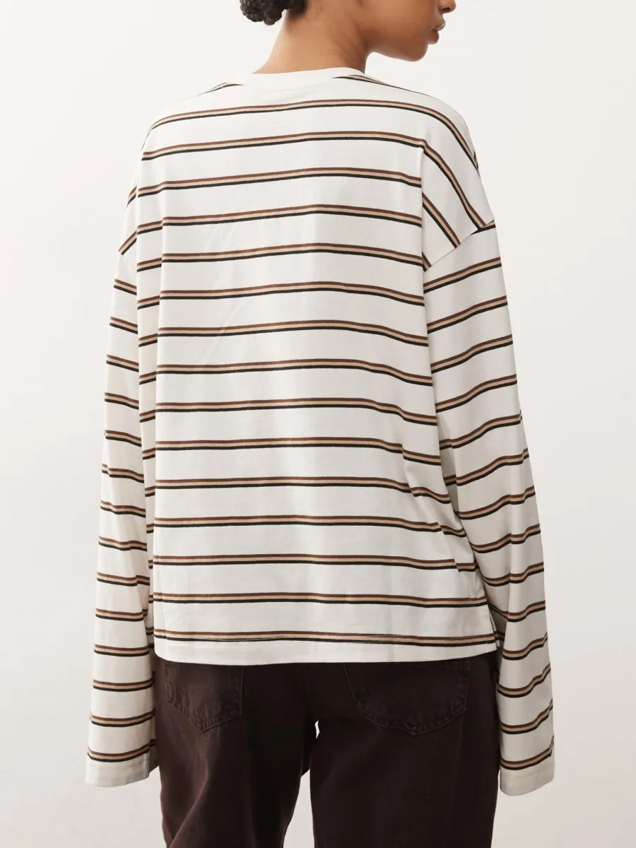 Stripe Oversized Long-Sleeve Top