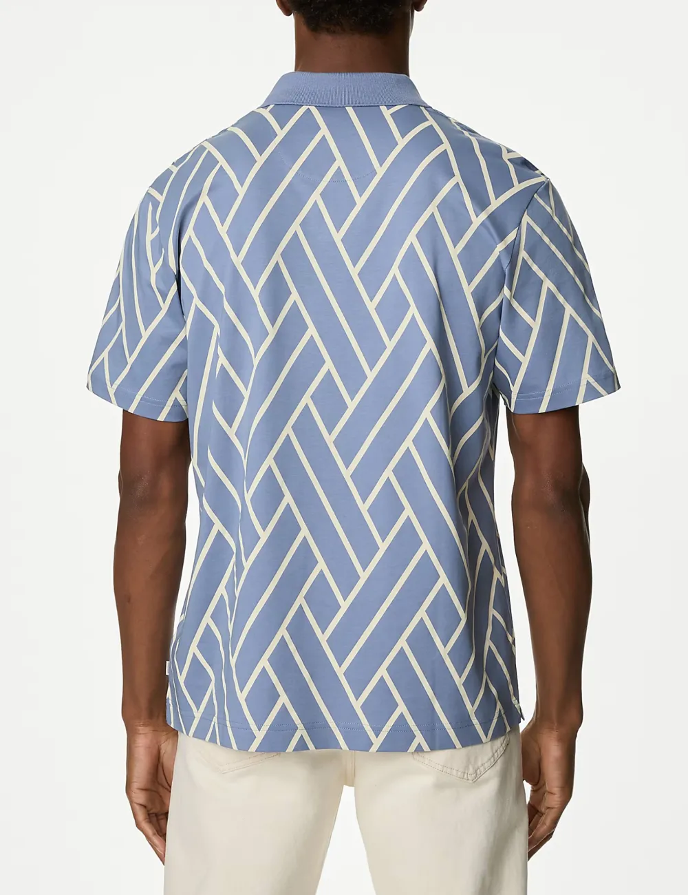 Cotton Graphic Print Polo Shirt