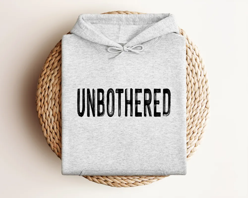 Unbothered Motto Graphic Pullover Hoodie