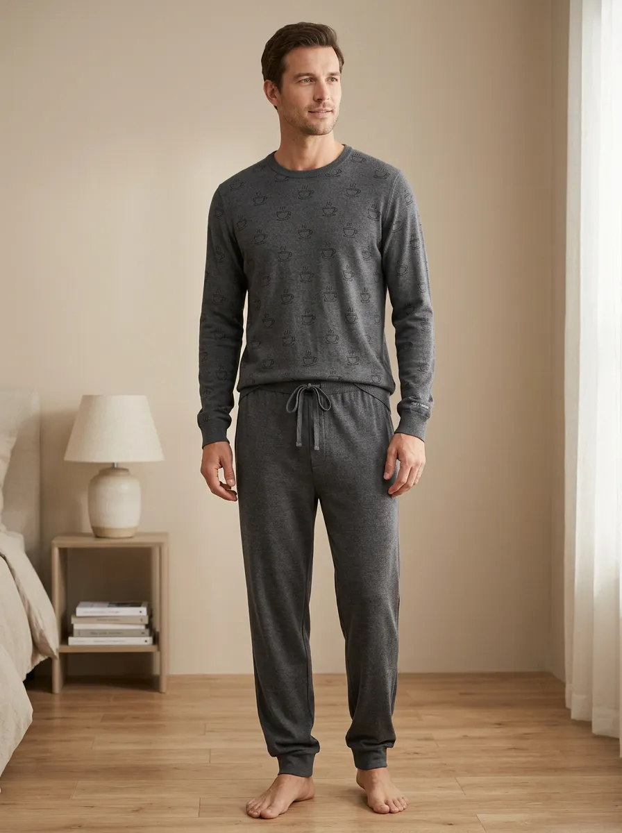 Modern Shape Classic Men's Pajama Set