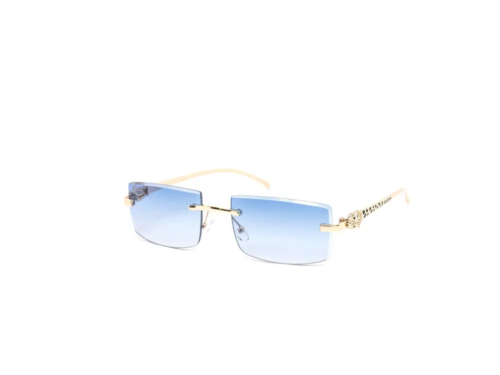 12-Pack Bold Rimless Square Cat-Eye Gradient Sunglasses