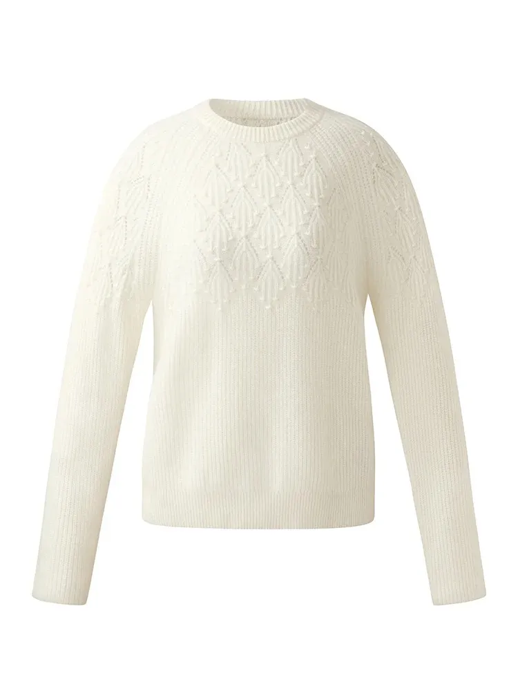 Cashmere Openwork Women Sweater