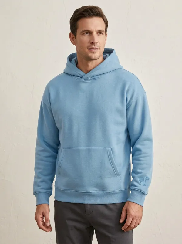 Performance Golf-Ball Flag-Motif Embroidered Golf Casual Hoodie