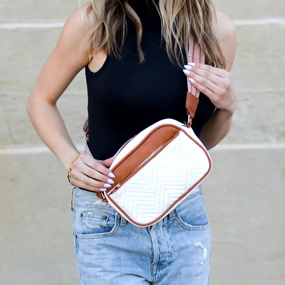 Vegan Leather Camera Crossbody Bag