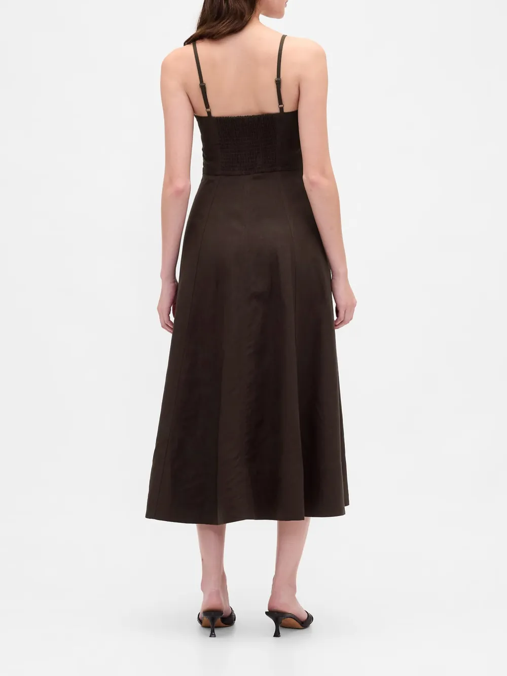 Adjustable Shoulder Strap Invisible Zipper Dress