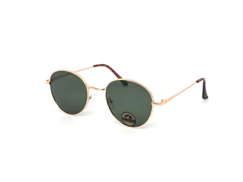 12-Pack Classy Metal Round Polarized Sunglasses