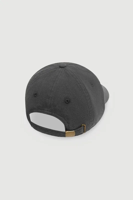 Charcoal Linen Blend Cap