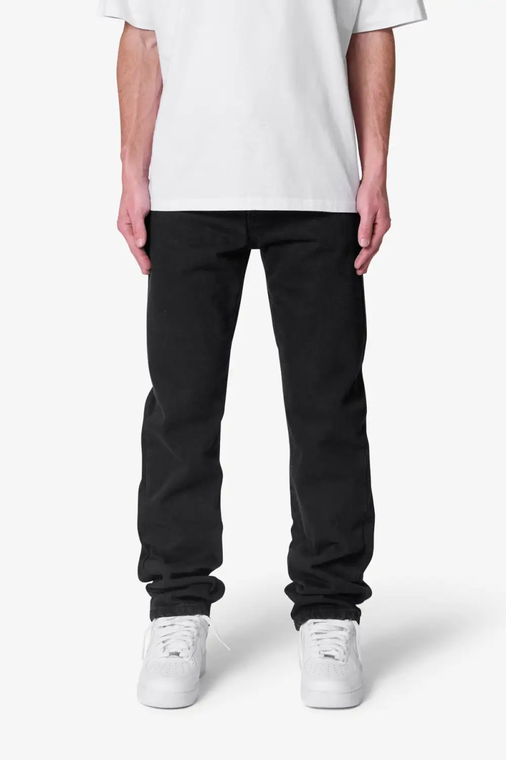 Raw Finish Straight Jeans