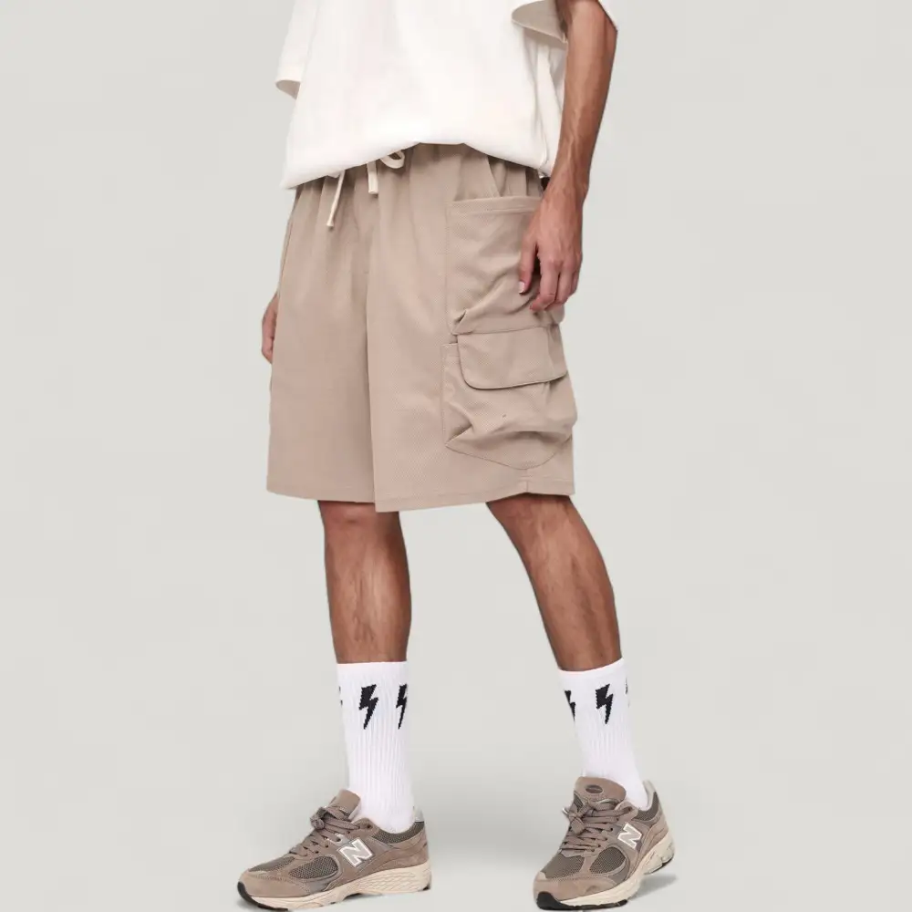 Drawstring Side-Pocket Men's Athletic Shorts