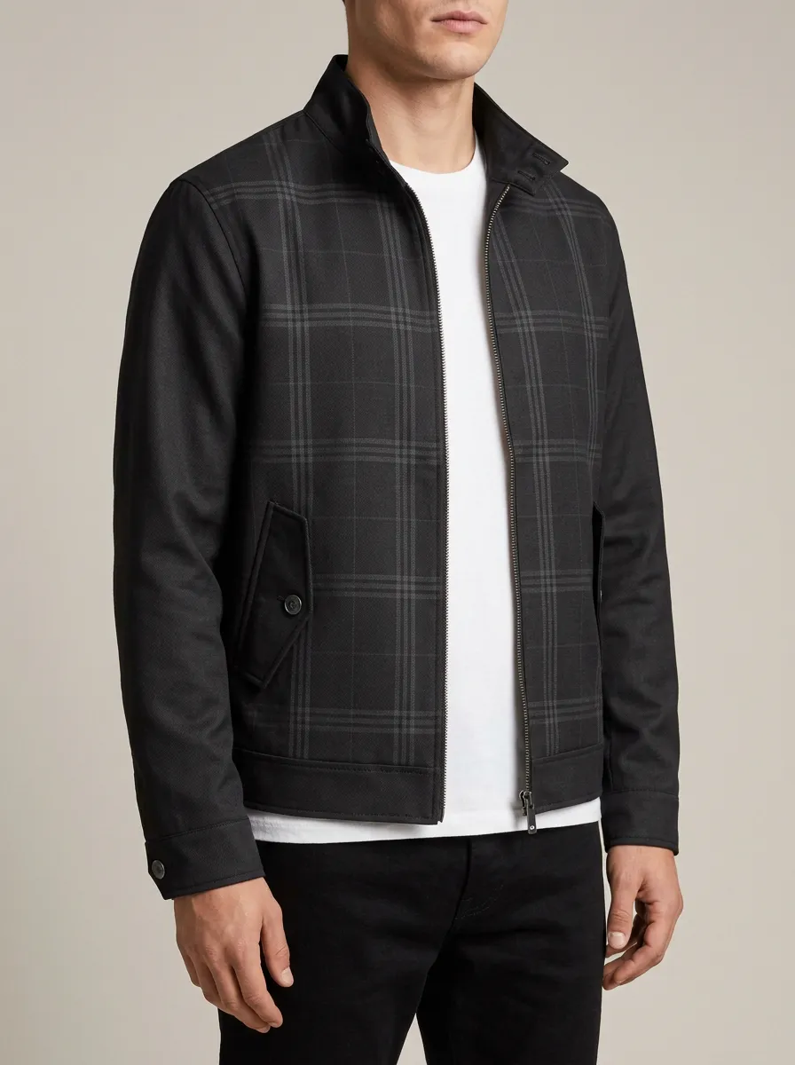 Plaid Stand Jacket