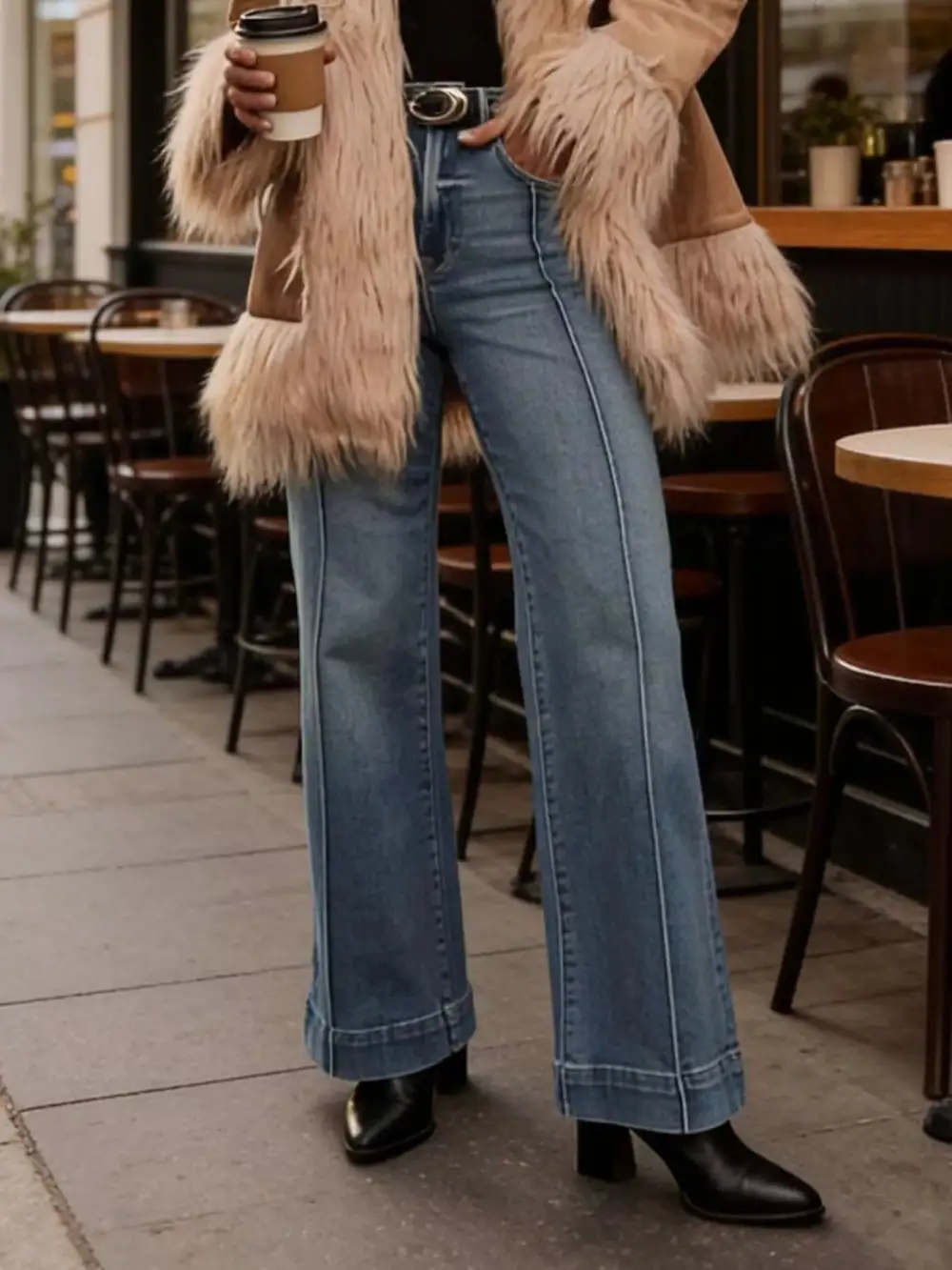 Everyday High Waist Flare Leg Denim Jeans