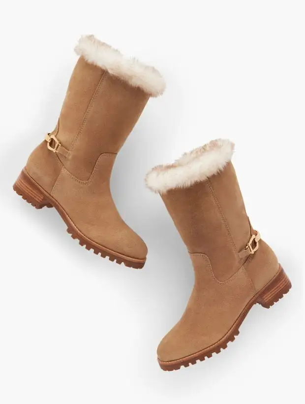 TISH FOLDOVER BOOTS - SUEDE