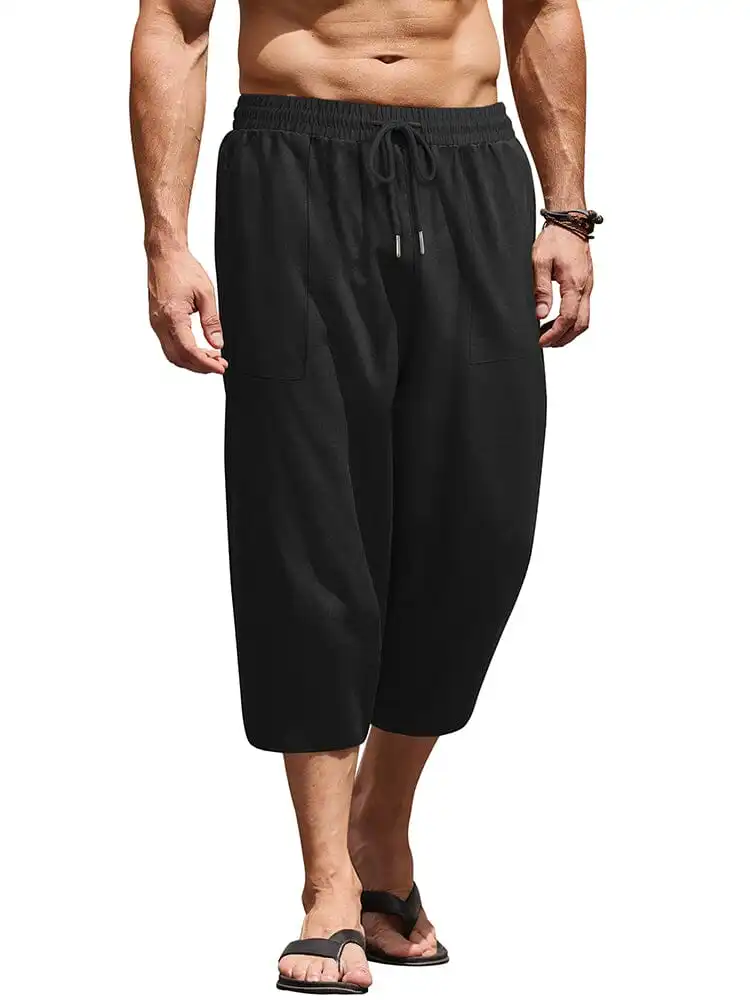 Casual Linen Beach Yoga Shorts