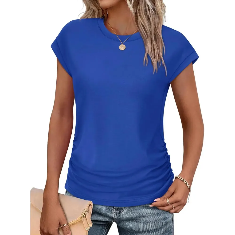Women's Summer Tops Short Sleeve Shirts Crew Neck T Shirts
