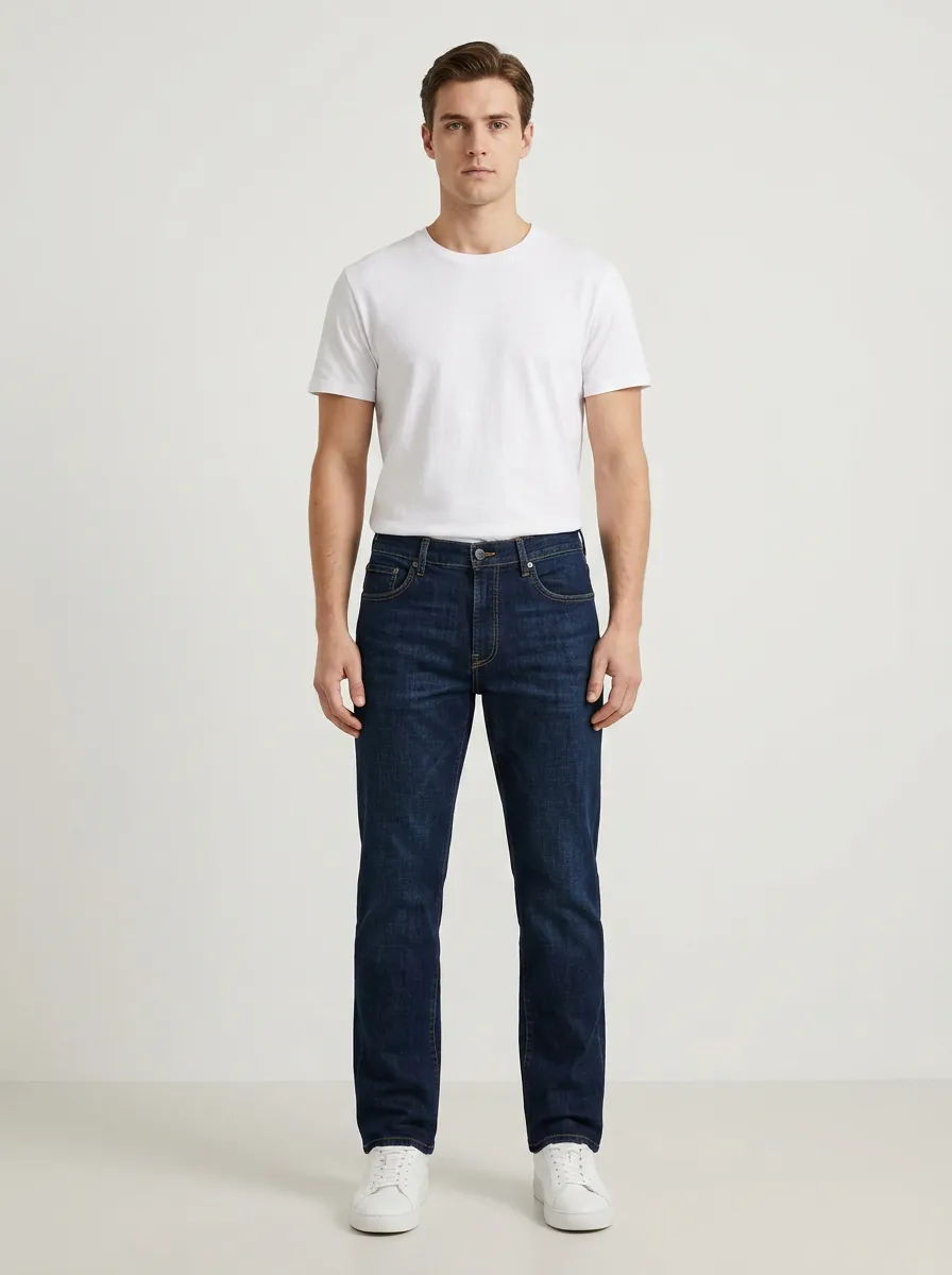 Soft Stretch Straight Leg Easy Move Jeans