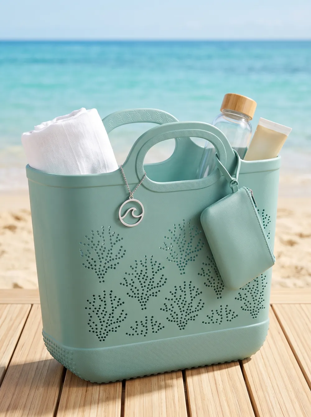 Poolside Leisure Perforated Tote Bag