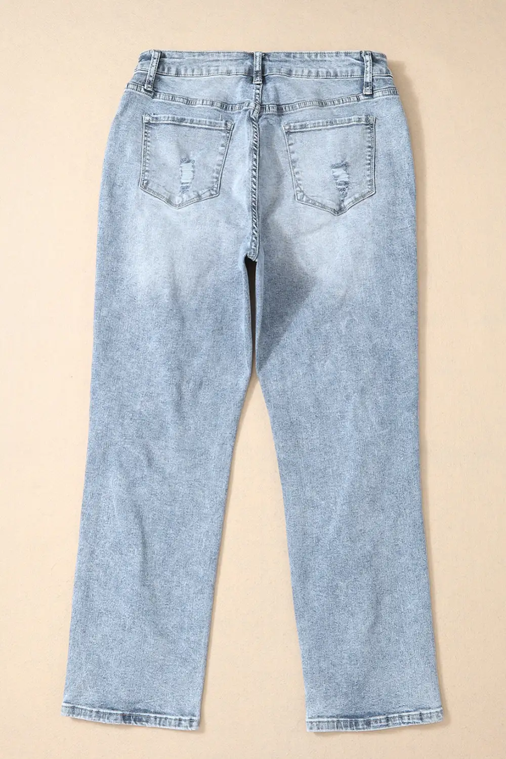Frayed Slim Fit High Waist Denim Jeans