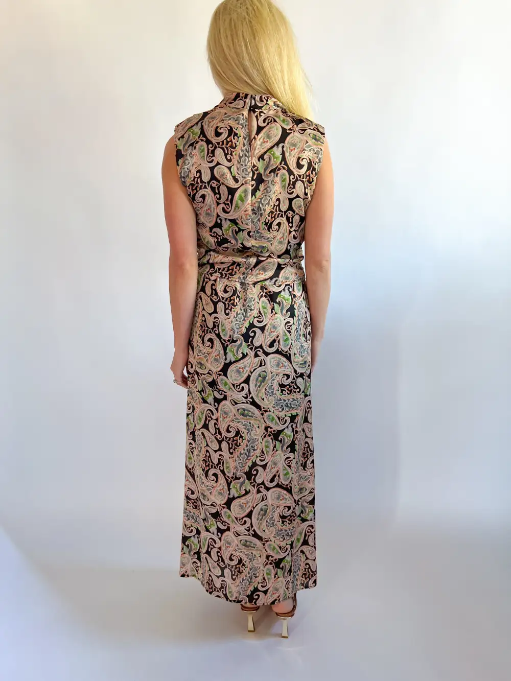 Paisley Draped Wrap Skirt