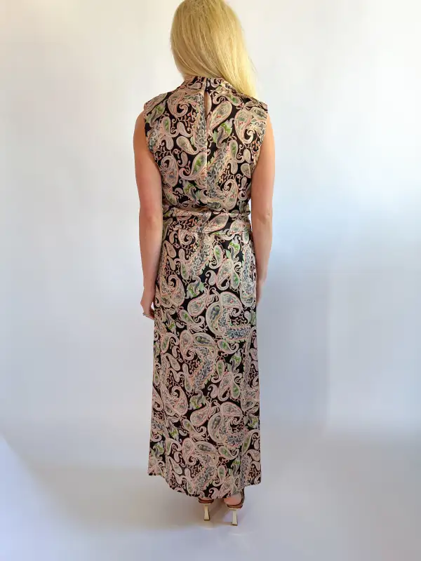Paisley Draped Wrap Skirt