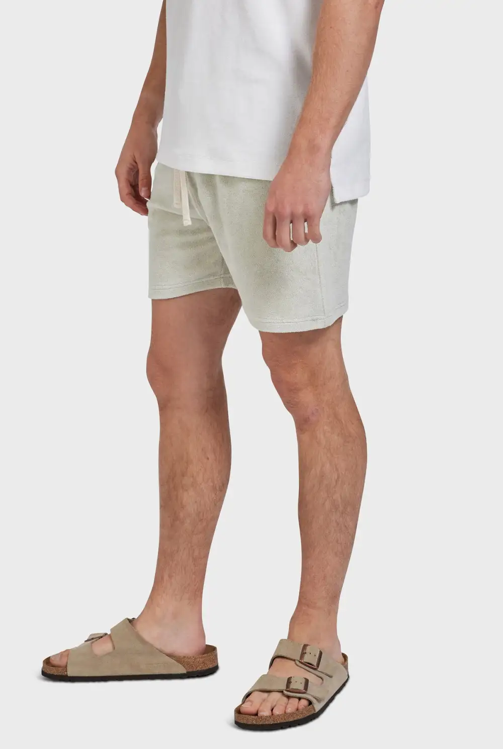 White Linen Blend Shorts