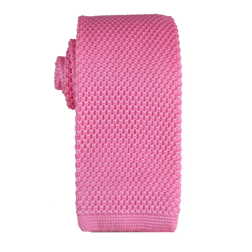 Refined Solid Men's Knit Tie