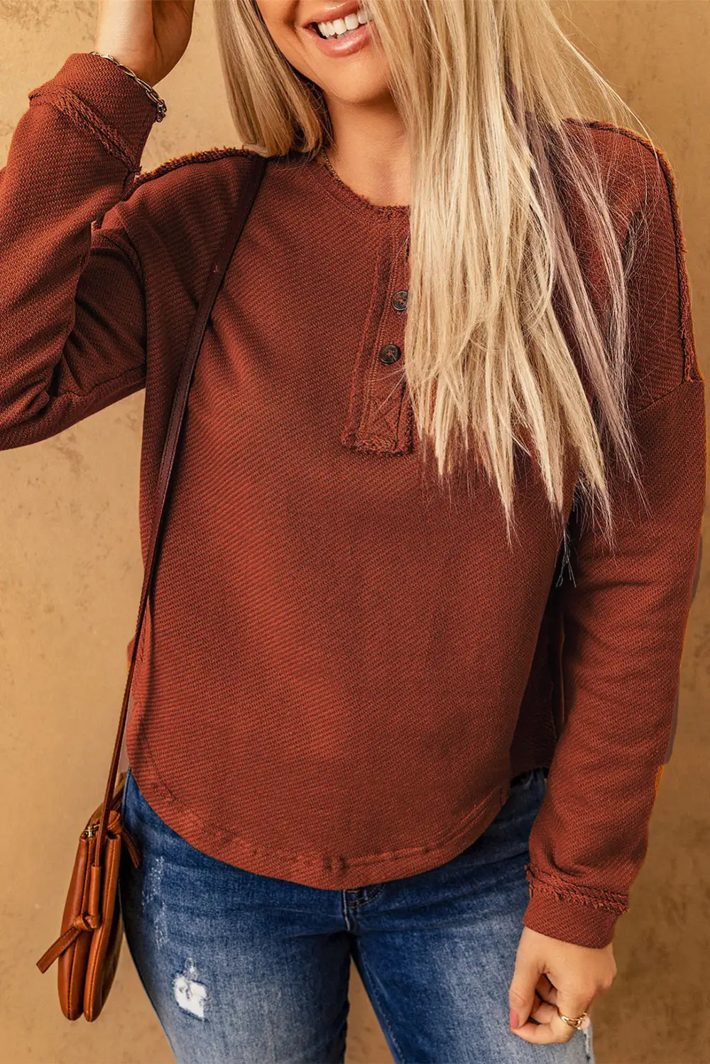 Everyday Round Neck V-Neck Blouse