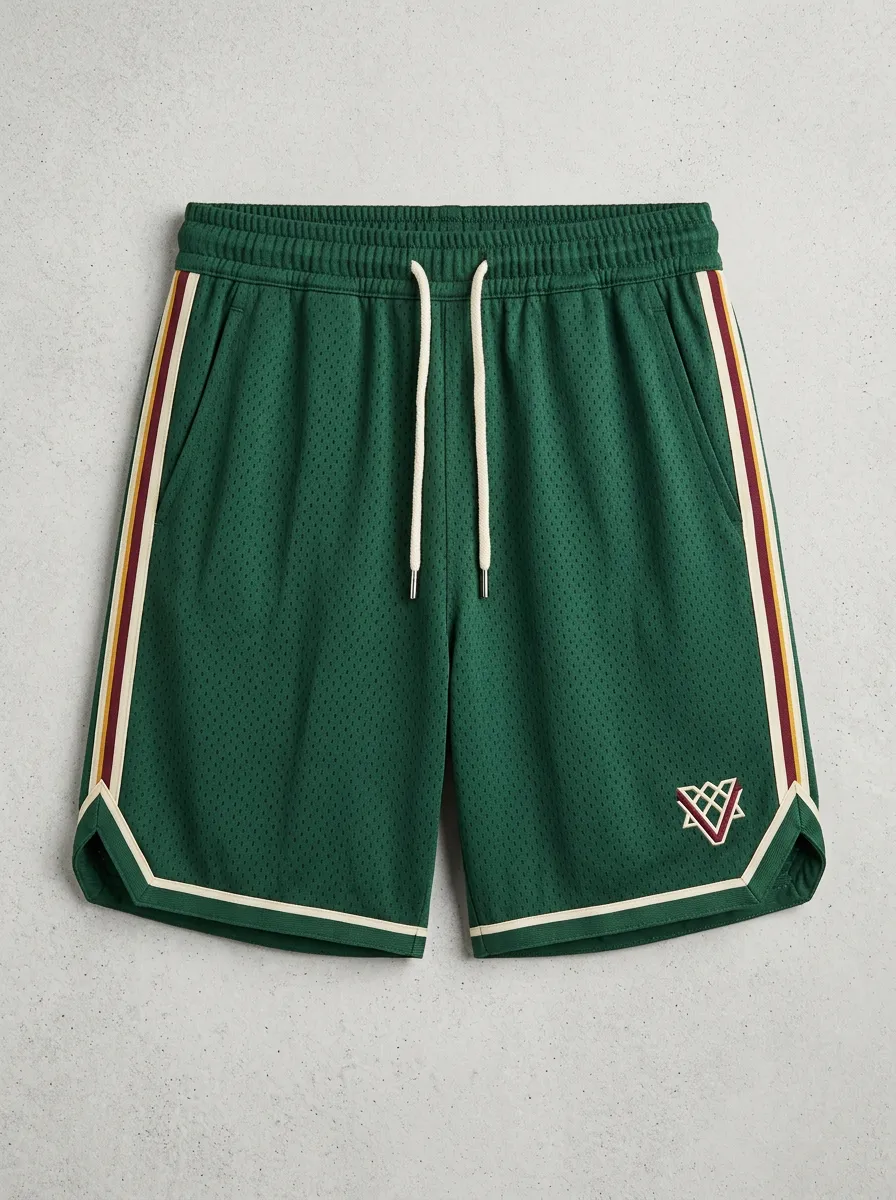 Urban Striped Detail Mesh Detail Essential Men's Basketball Shorts