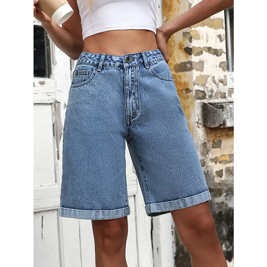 High Waist Denim Shorts