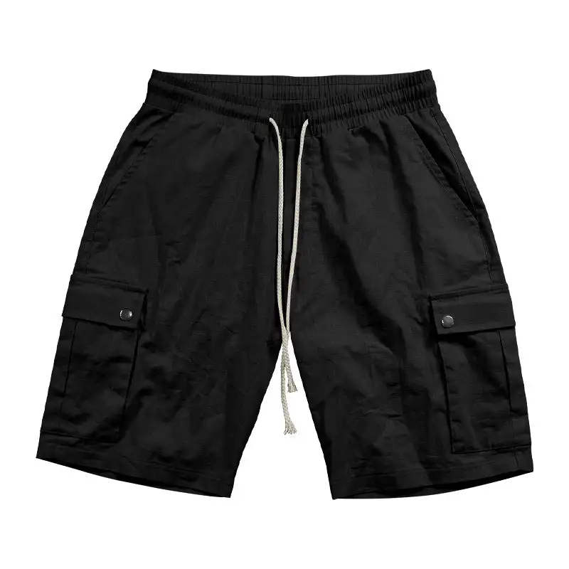 Men's Lightweight Woven Cargo Shorts with a Drawstring Waist for Casual Styling