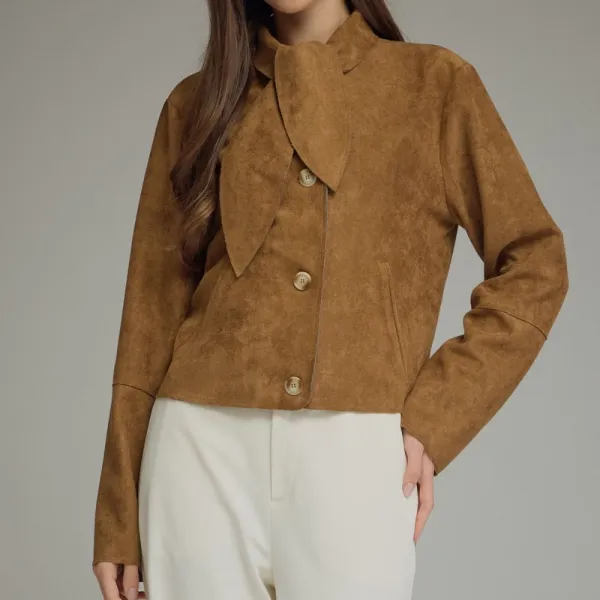Tie Neck Casual Jacket