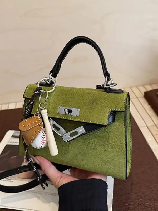Crossbody Bag with Baseball Charm