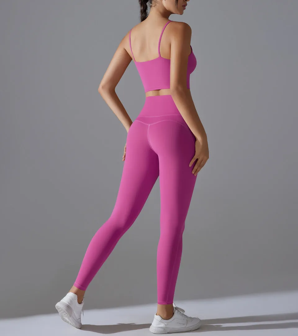 Quick-Dry Sleeveless Two-Piece Activewear Active Set