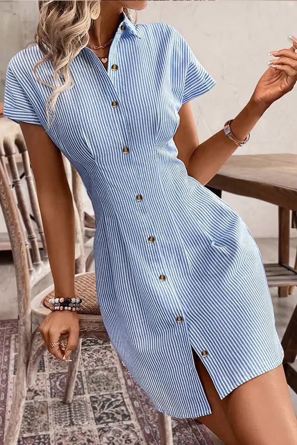 Print Slim High Waist Mini Dress