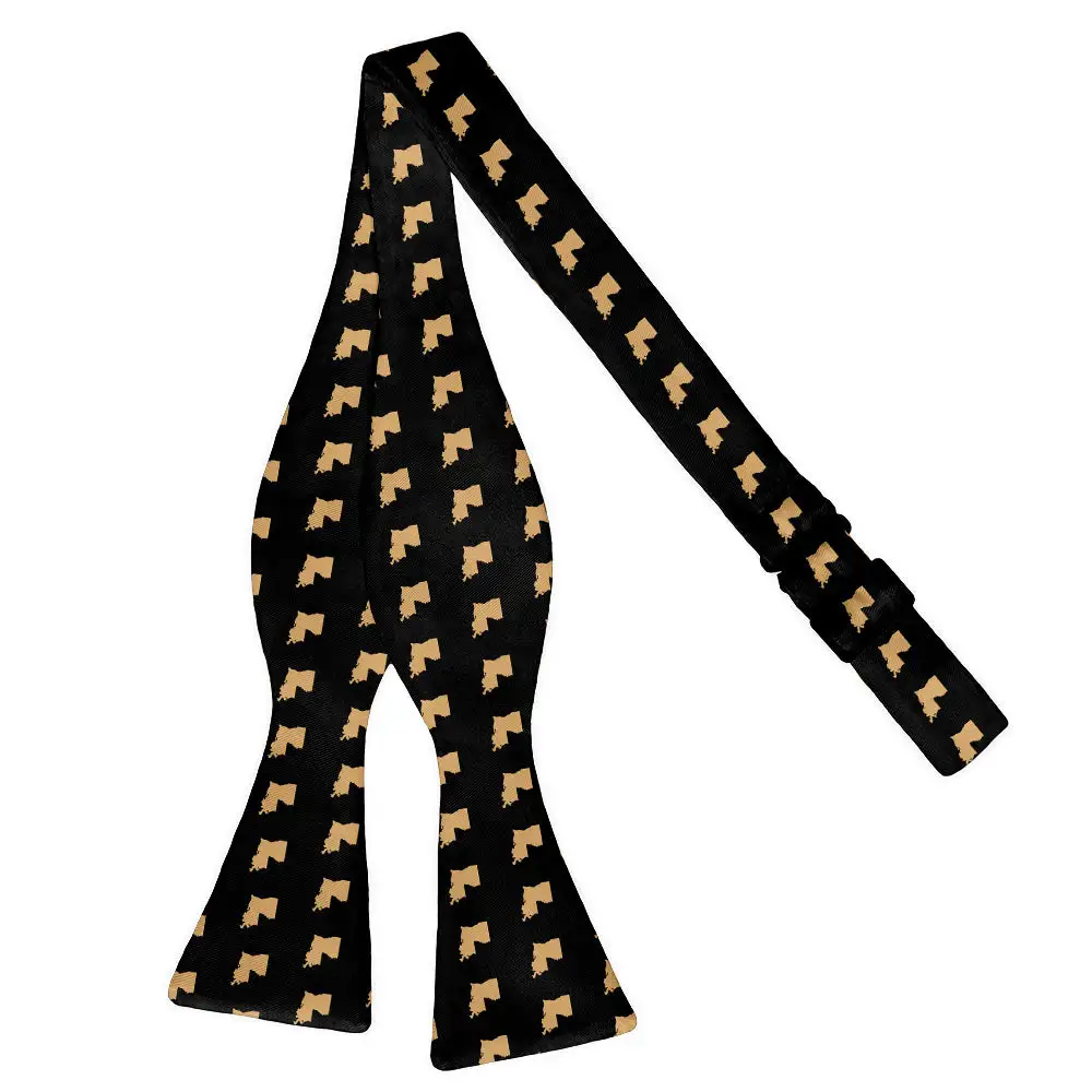Tasteful Outline Motif Bow Tie