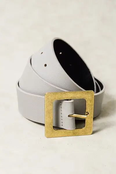 Oversized Square Buckle Belt