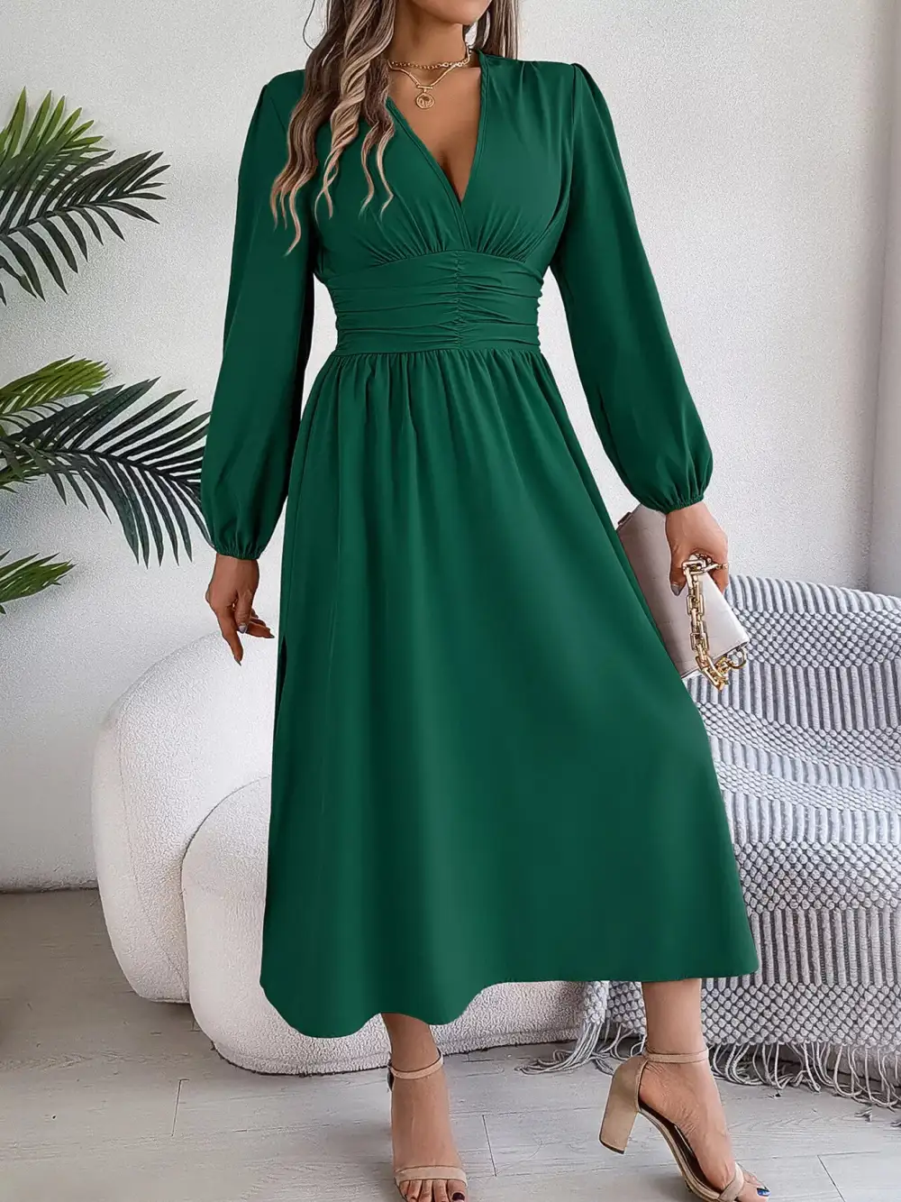 Slit Midi Dress