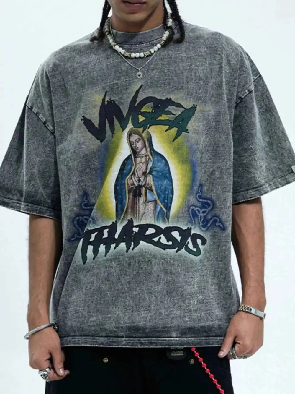 Classic Graphic Round Neck Short Sleeve T-Shirt