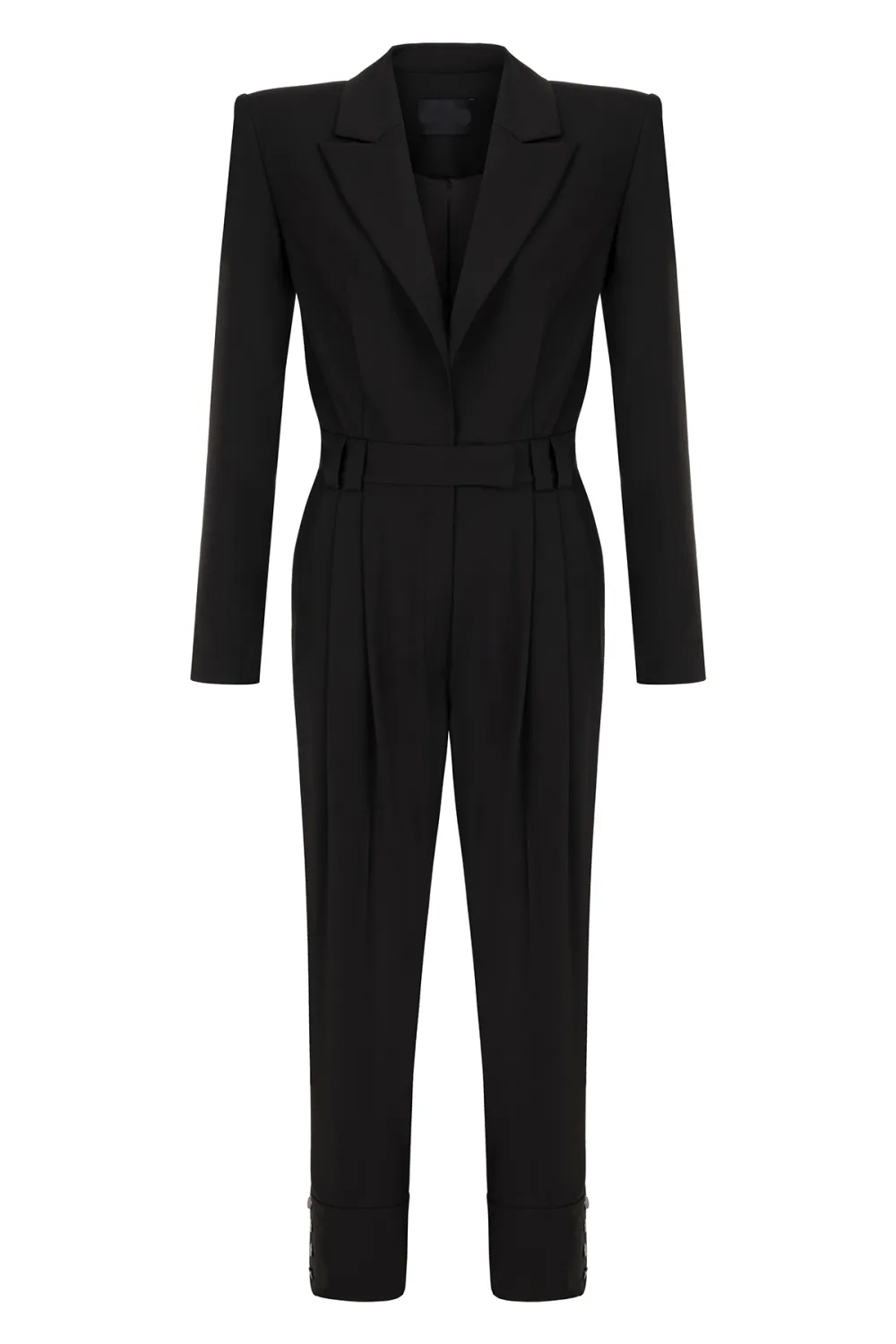 V-Neck Jumpsuit-Dark Brown