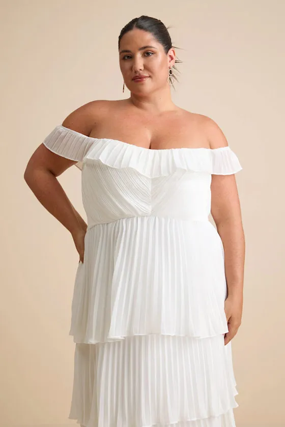 Always Remarkable Light Blue Floral Off-the-Shoulder Maxi Dress