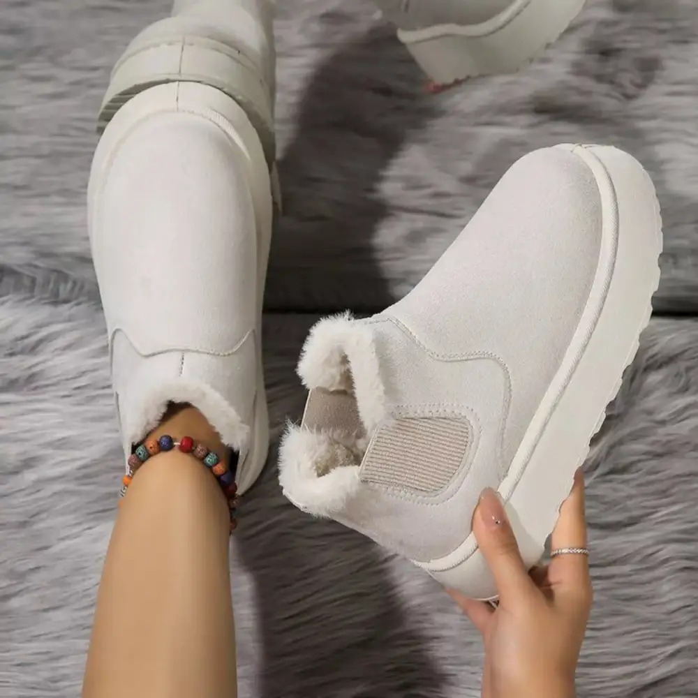 Round Toe Platform Ankle Boots