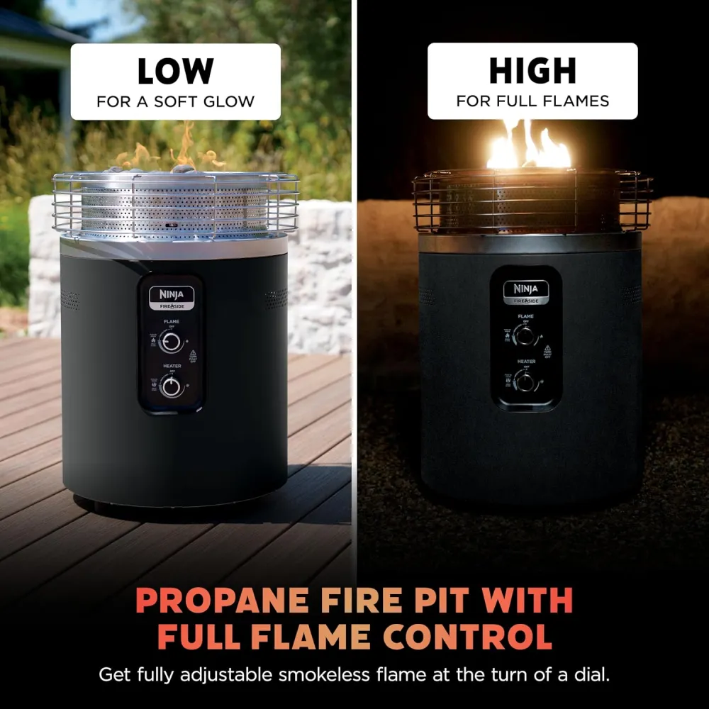 Ninja Fireside360™ Outdoor Heater & Fire Pit with 3 Modes – Flame, Heat, Flame & Heat
